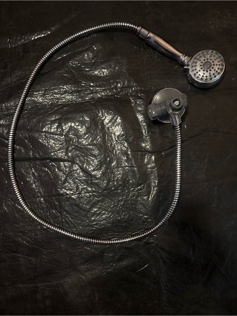 Chrome Handheld Shower Head with Flexible Hose